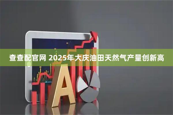 查查配官网 2025年大庆油田天然气产量创新高